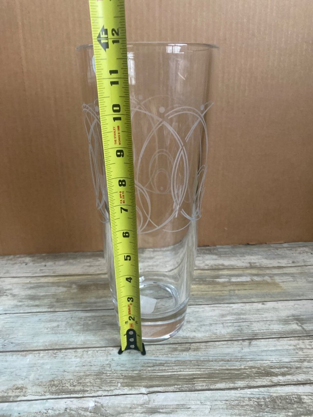 Waterford Crystal Ballet Icing Etched Swirl Vase 12" Pre-owned - Picture 2 of 10